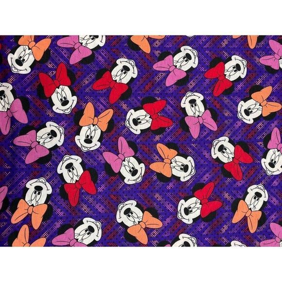 LuLaRoe Irma Disney Minnie Mouse Bows Purple Pink Tunic Top Sz Small - Picture 2 of 7